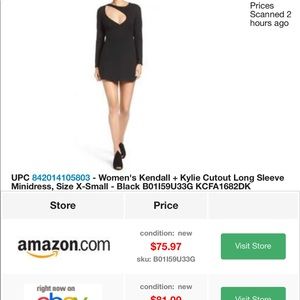 Black Kendall + Kylie short black dress